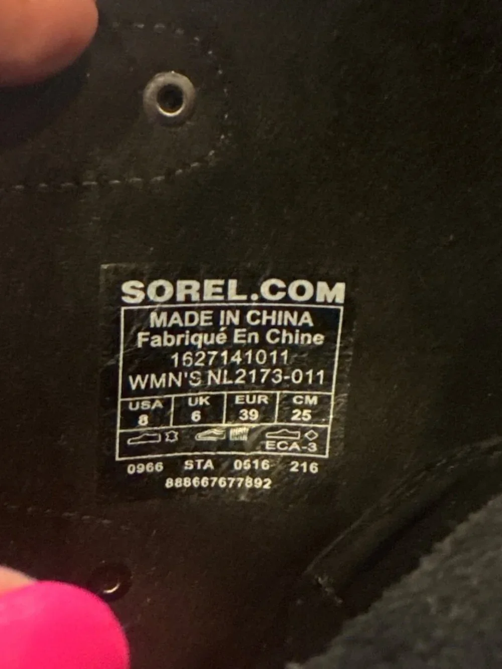 Sorel Joan Of Arctic Wedge Lace Up Boots Black Nubuck Womens Size 8 Waterproof